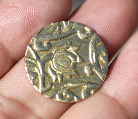 Jewelry Supplies Disc Blank 20G 20mm Textured Charms Jewelry Making - 5 Pieces