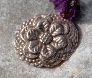 Oval Shape with Flower Texture for Blanks Enameling Stamping Texturing - Variety of Metals 6 Pieces