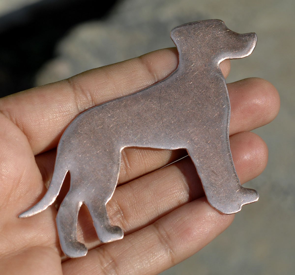 Big Dog Blank - Enameling Stamping Texturing Blanks - Metalworking Supply - 3 pieces
