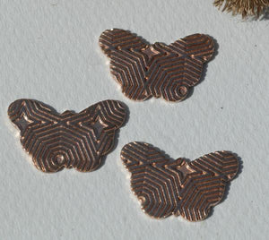Butterfly 23mm x 15mm Textured Patterns Cutout for Enameling Variety of Metals