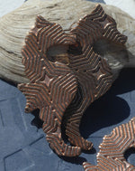 Seahorse Blank Cutout 41mm x 19mm Variety of Metal, Metalworking Blanks Hexagon Texture - 4 pieces