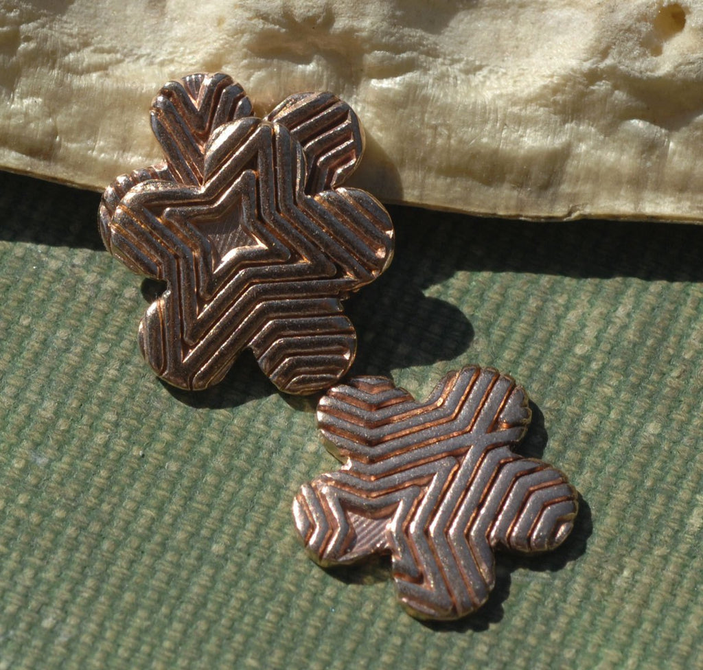 Flower 14mm for Enameling Stamping Texturing Blank - Jewelry Supplies - Variety of Metal