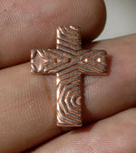 Religous Cross Textured Cutout for Enameling Stamping Texturing Blanks - Variety of Metals 6 Pieces
