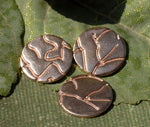 20g 15mm Blank Copper, Brass or Bronze, Enameling Blanks - Charms Cutout Metal - Variety of Metals