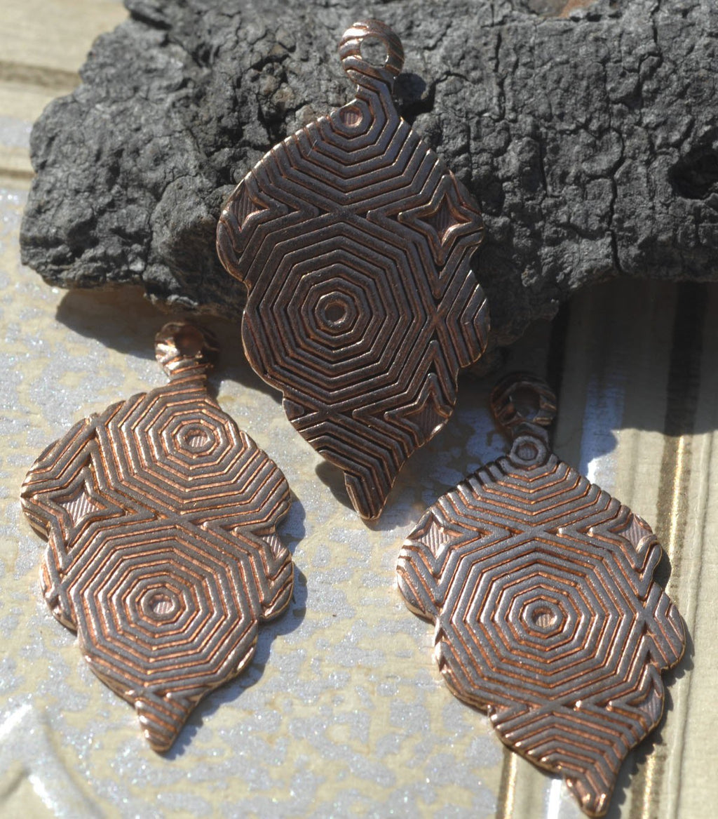 Handmade Leaf with Hole, Enameling Blank Cutout for Metalworking - Variety of Metals - 4 Pieces