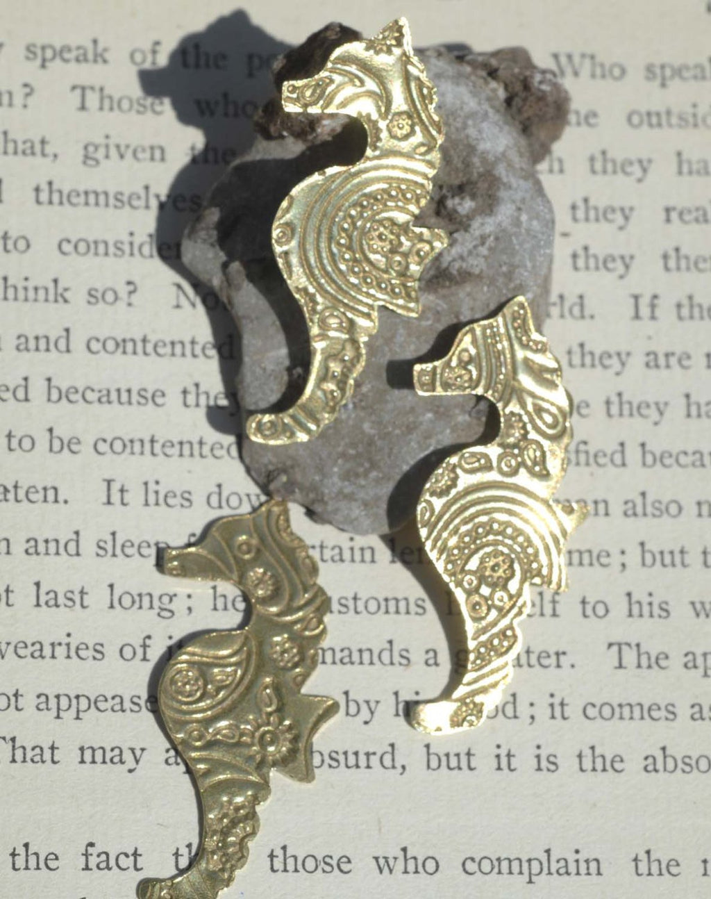Seahorse Shape, Paisley 24g Textured Blanks Metalworking Stamping Texturing Jewelry Making Blank Variety of Metals,
