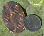 Oval 34mm x 22mm in Hexagon Pattern Blanks Shape for Enameling Stamping Textured - Variety of Metals