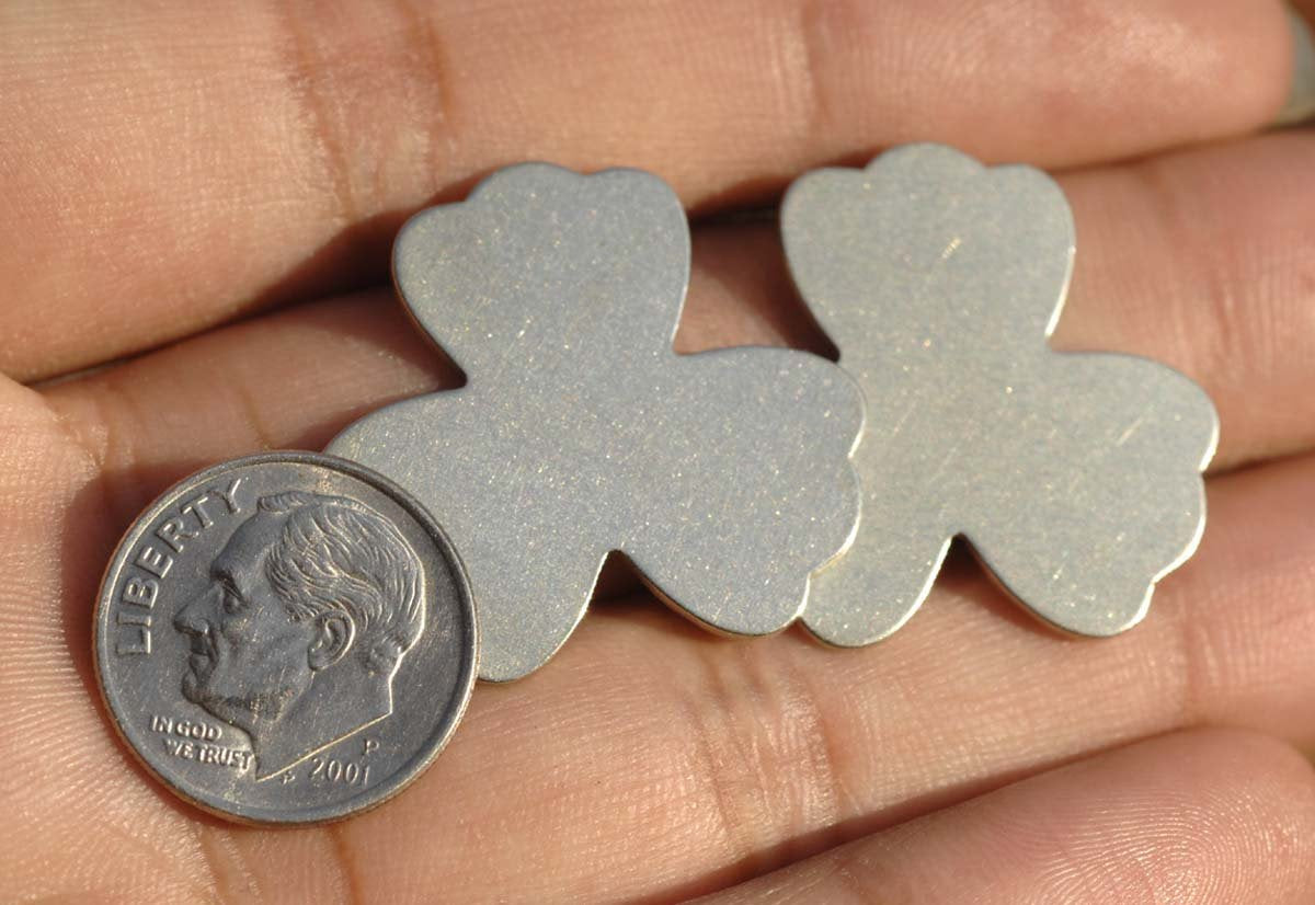 Nickel Silver Clover Flower Blank 25mm 20g Cutout for Blanks Enameling Stamping Texturing