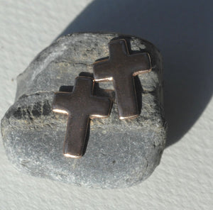 Cross 11mmx15mm Religious, Metal Blanks Cutout for Enameling Stamping Soldering - Variety of Metals  6 pieces