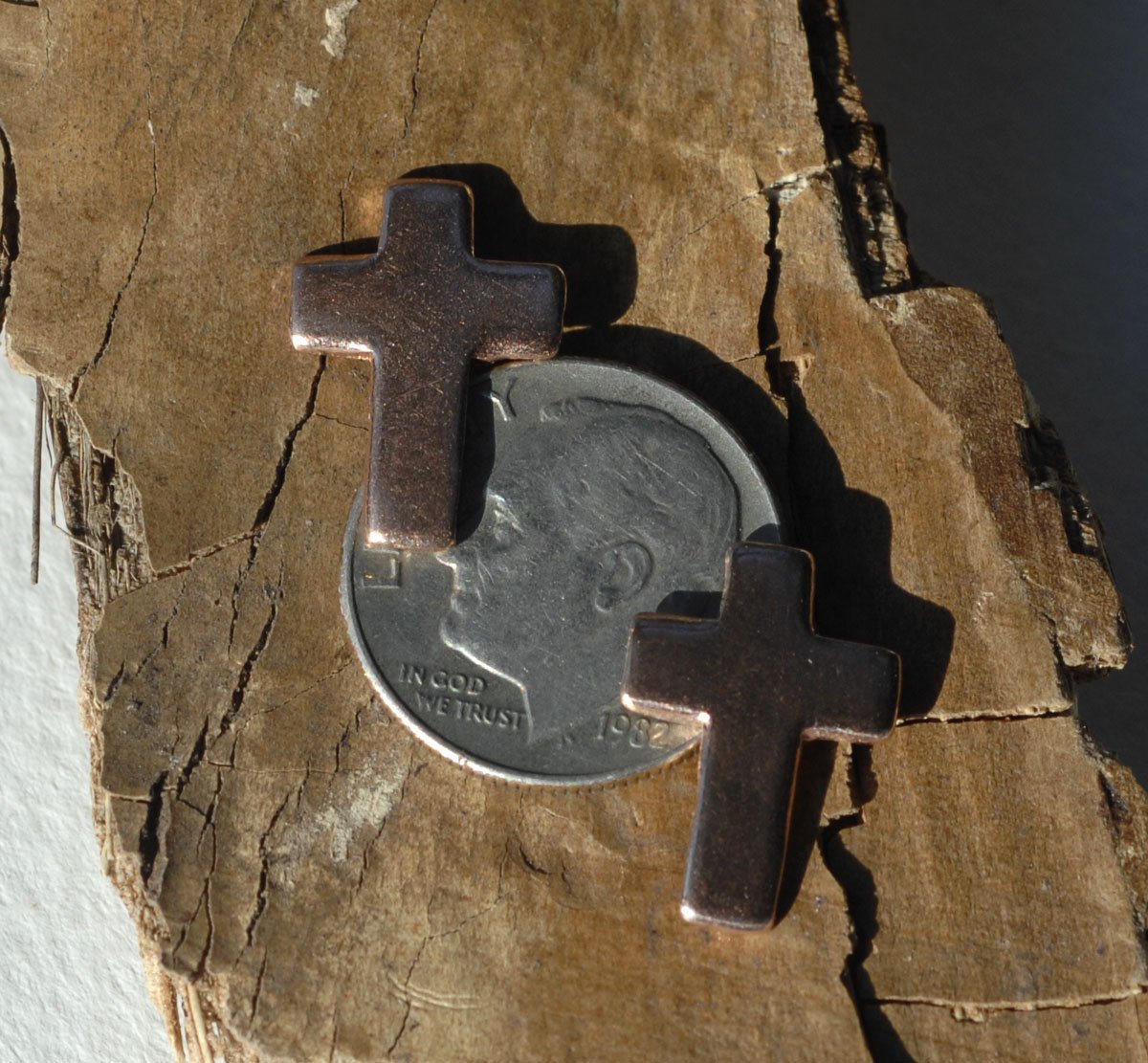 Cross 11mmx15mm Religious, Metal Blanks Cutout for Enameling Stamping Soldering - Variety of Metals  6 pieces