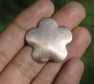 Jewelry Blank 28mm Flower, Metal Blanks Cutout for Enameling Stamping Soldering - Variety of Metals - 4 Pieces