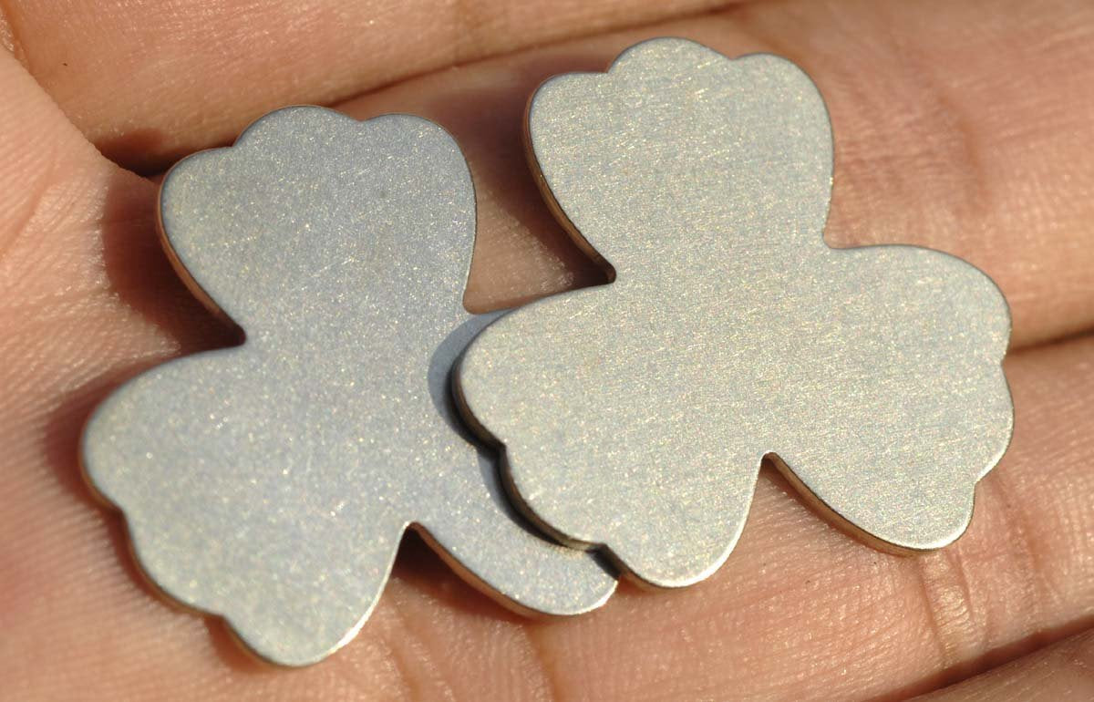 Nickel Silver Clover Flower Blank 25mm 20g Cutout for Blanks Enameling Stamping Texturing