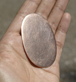 Copper Oval Shape 64mm x 41mm  Blanks Shape for Enameling Stamping Texturing Variety of Metals, - 2 pieces