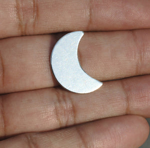 Copper Moon Shape Blanks for Enameling Stamping Texturing Soldering Variety of Metals - 6 pieces