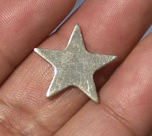 Star Nickel Silver Blanks Stars 17mm for Metalworking Stamping Texturing Soldering Blank - 6 pieces