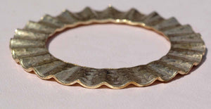 Shaped Small 20 Wave Donut Hammered Variety of Metals,