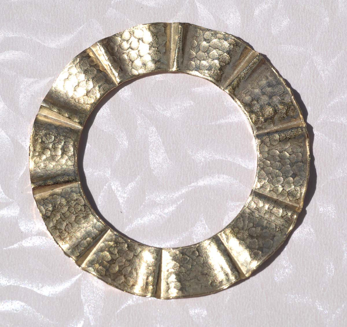 Donut Shaped Large Wave With Ripple Hammered Variety of Metals,