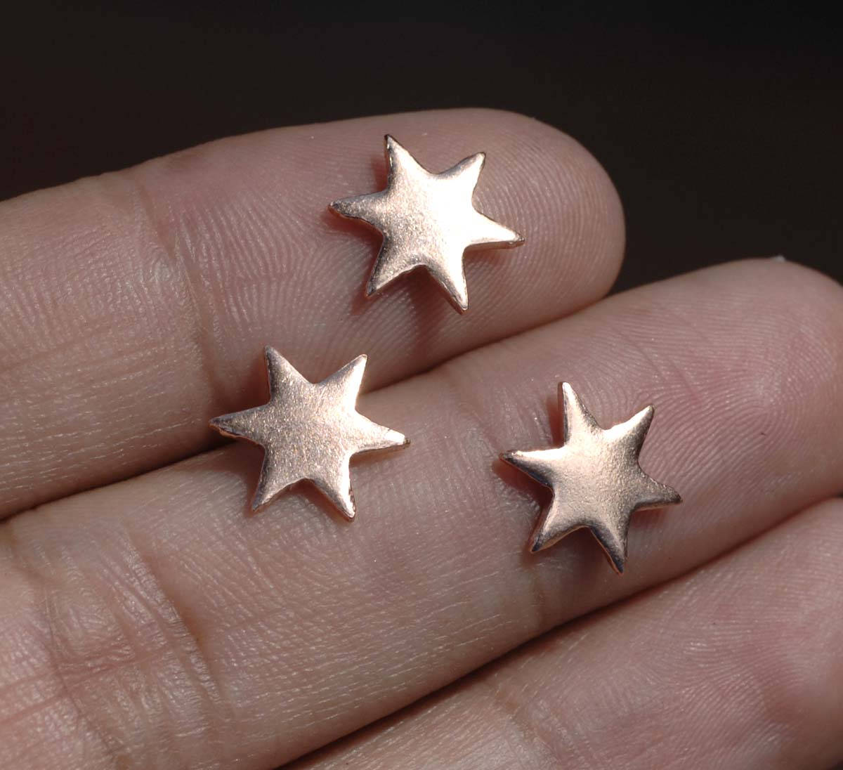 Tiny Star Shaped Blanks, 11mm Stamping Enameling Enameled, variety of metals