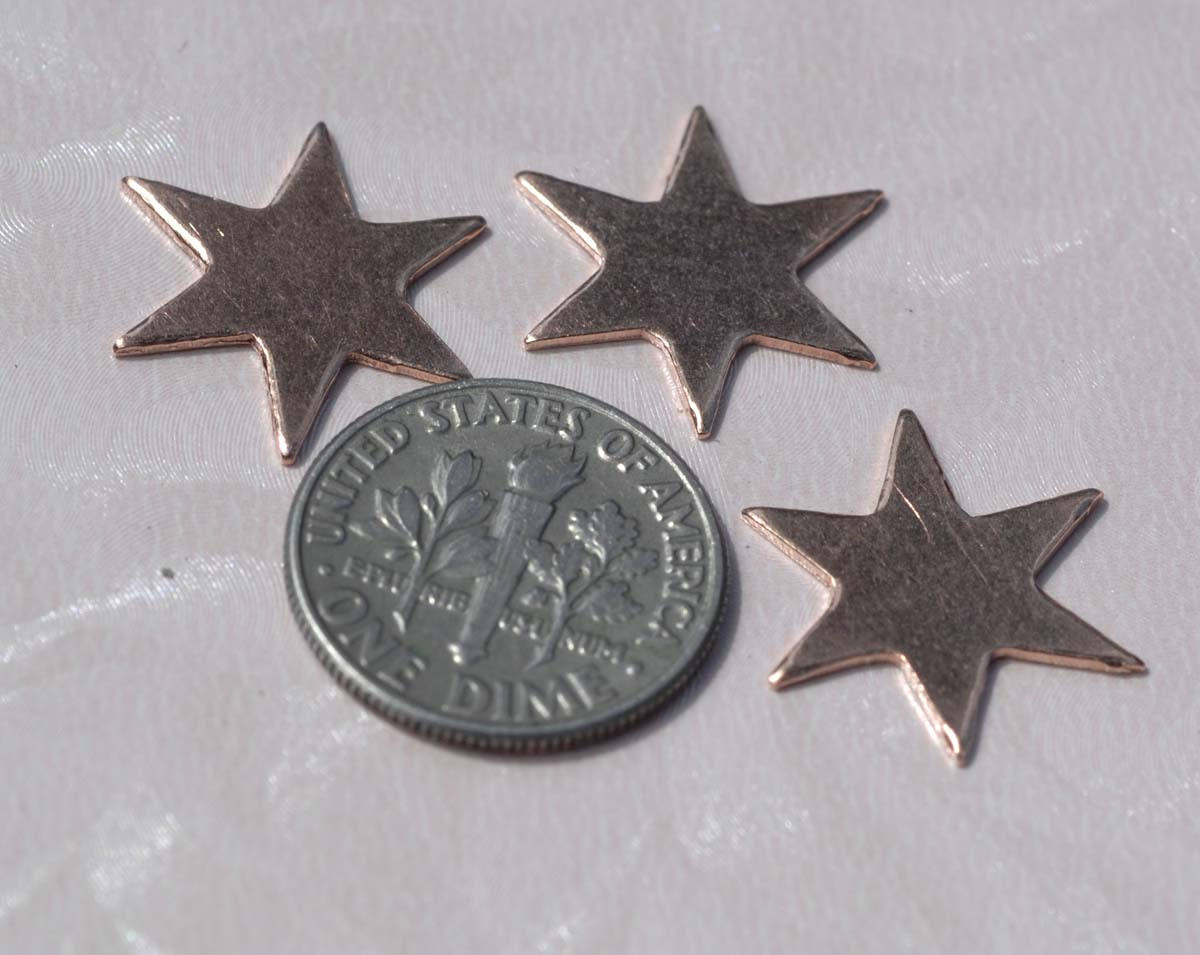 Star Shaped Blanks, 17.4mm Stamping Enameling Enameled, variety of metals
