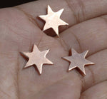 Star Shaped Blanks, 17.4mm Stamping Enameling Enameled, variety of metals