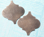 Copper Moroccan Inspired Blank Shape Blank  for Enameling Metalworking Polished Blanks