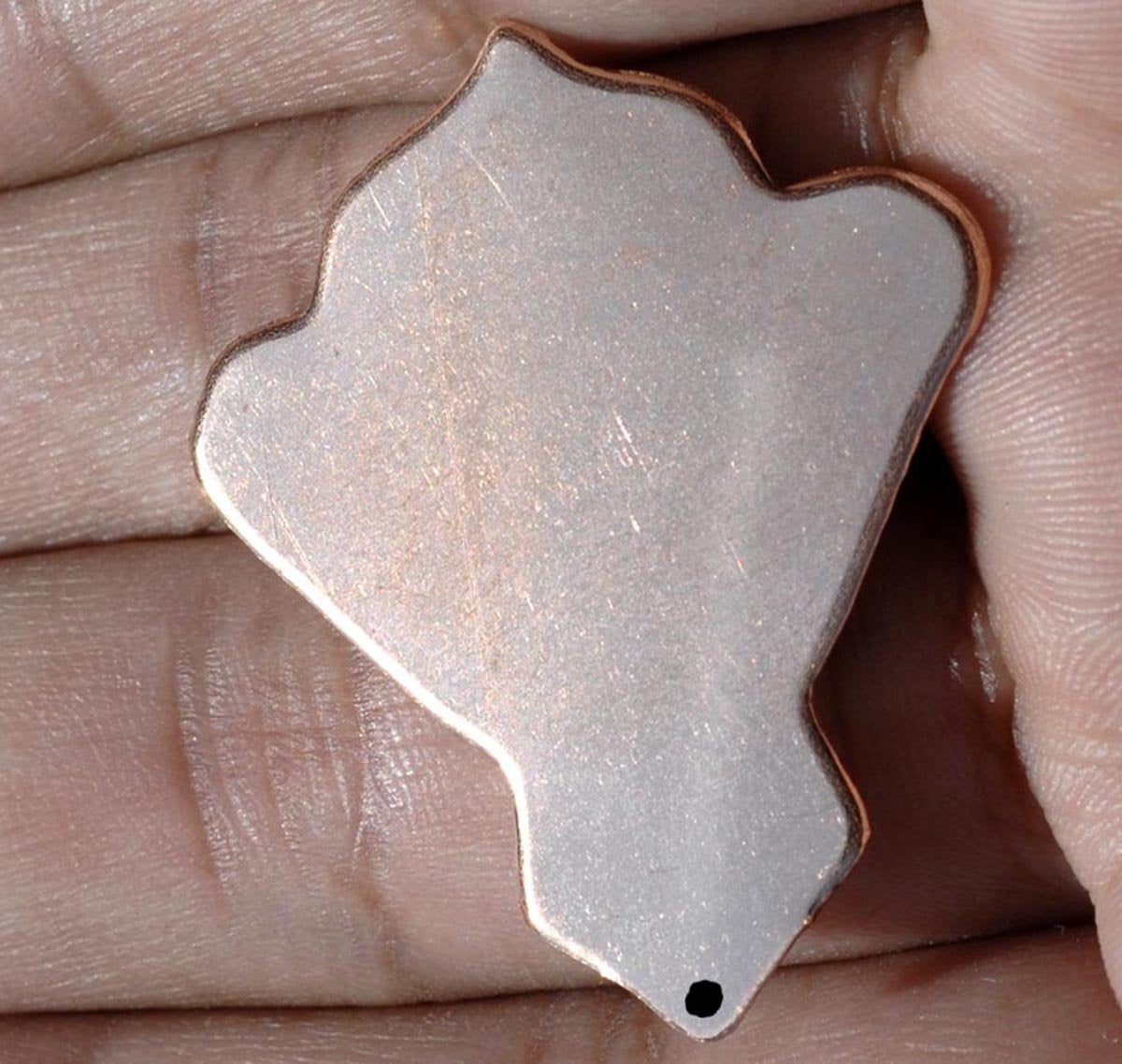 Copper 20g Morrocan Drop Shape Blank Cutout for Enameling Stamping Texturing Variety of Metals 4 Pieces