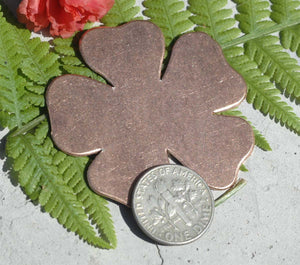 Large Flower Blanks Shape for Enameling Metalworking Polished Blanks Variety of Metals, 4 Pieces