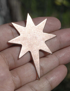 North Star Blanks Shape for Enameling Metalworking Polished Blanks Variety of Metals, 4 Pieces