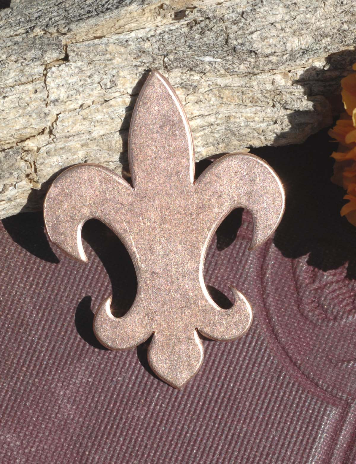 Fleur De Lis Charm 39mm x 29.6mm for Enameling Stamping Texturing Blank - Metal Supplies, Variety of Metals