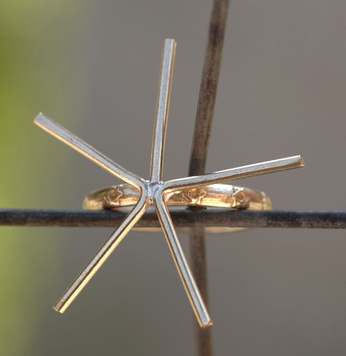Ring Stock Shank 2.2mm Triangle Stars Textured Metal Cane Wire - Rings Bracelets Pendants