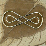 Bronze Handmade Domed Infinity Symbol Centerpiece Focal Point Finding - Jewelry Designing Findings