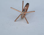 Ring copper Stock Shank 3mm Burst Flower- Size 7