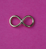 Bronze Handmade Domed Infinity Symbol Centerpiece Focal Point Finding - Jewelry Designing Findings