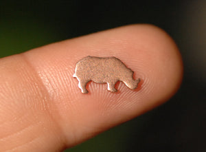 My MOST Super Tiny Realistic Rhino Rhinoceros Blank Metal Cutout for 24g DIY Tiny Blanks for Jewelry Making Mini shapes