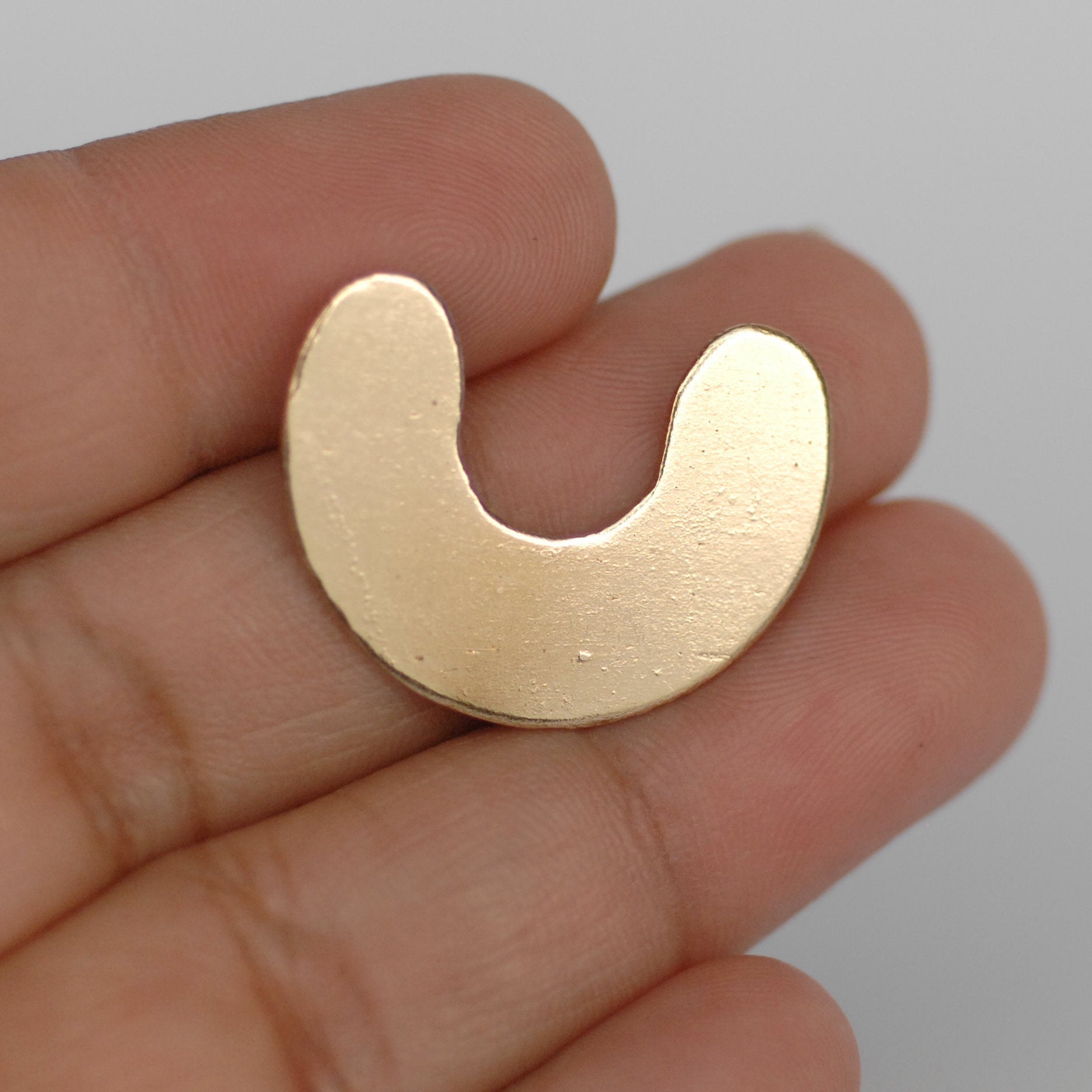 U Shaped Blank 25mm for Enameling or Hand Stamping Metal Blanks DIY Jewelry Making - 6 pieces