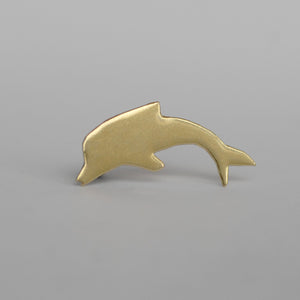 Dolphin Shapes 33mm x 22mm Metal Blanks - Solid Bronze