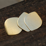 Organic freeform wide oval shapes - metal blanks for hand stamping - Raw brass
