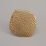 Organic freeform wide diamond shapes - hammered metal blanks Solid bronze