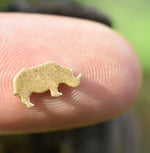 My MOST Super Tiny Realistic Rhino Rhinoceros Blank Metal Cutout for 24g DIY Tiny Blanks for Jewelry Making Mini shapes