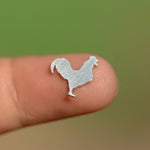 Tiny realistic rooster miniature blank for soldering
