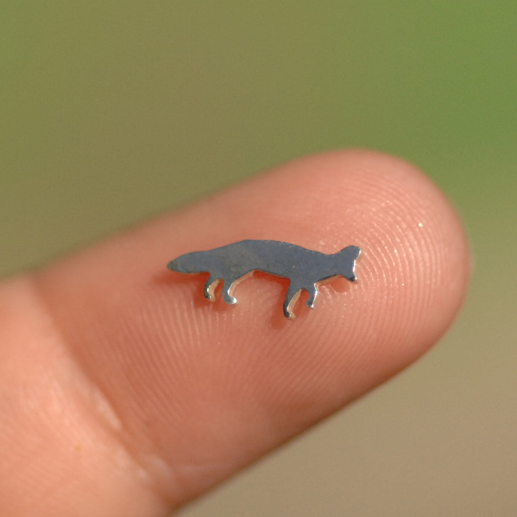 My MOST Super Tiny Realistic Foxy Fox Blank Metal Cutout for 24g DIY Tiny Blanks for Jewelry Making Mini shapes, Supplies by SupplyDiva