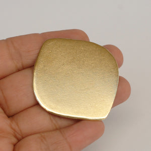 Organic freeform wide oval shapes - metal blanks for hand stamping - Raw brass