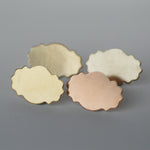 Bohemian scalloped ovals metal blanks for making jewelry