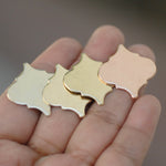Small Moroccan Inspired metal blanks for making jewelry - copper, brass, bronze, nickel silver