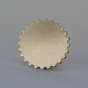 Gear shaped blanks 25mm  for making jewelry, copper, brass, bronze, nickel silver