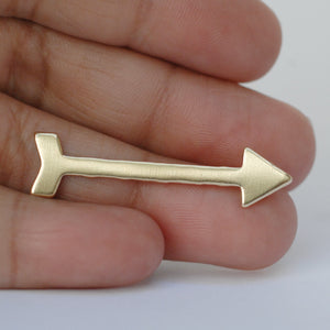 Long Arrow shapes 36mm x 9mm Cupid's Arrow copper, brass, bronze, nickel silver