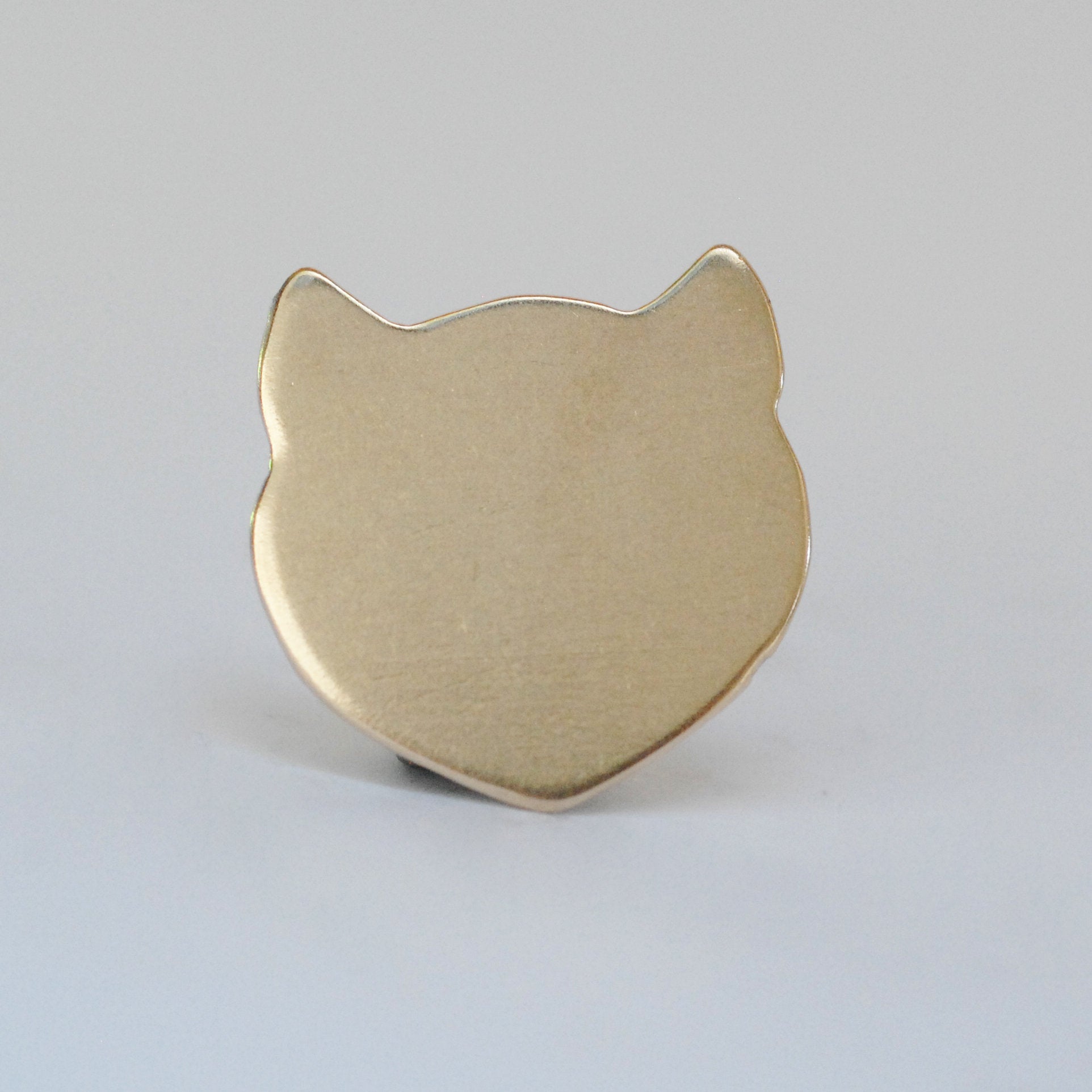 Cat head shape for making jewelry, cat face, copper, brass, bronze, nickel silver 24g 22g 20g