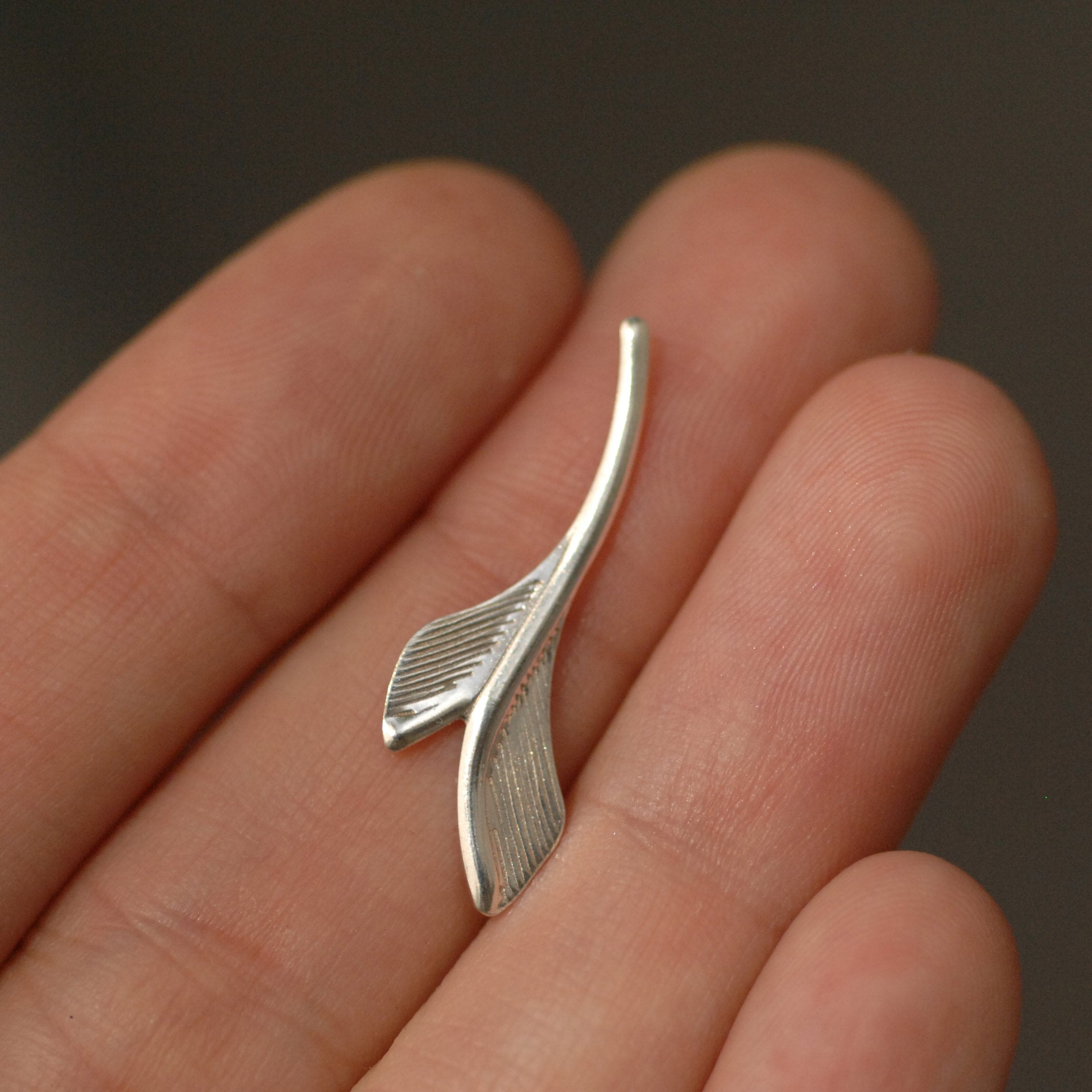 Sterling silver Leaf Double Blank Shape for soldering, perfect for earrings or charms