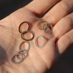 Tiny oval links for making jewelry, oval donuts for making earrings, copper, brass, bronze