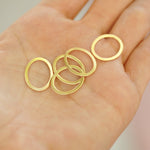 Small oval link connectors, oval shaped donuts for making earrings and pendants, copper, brass, bronze